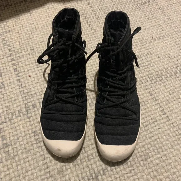 Volta Men’s Hi-Top Sneakers White + Black Size 10 Athletic Casual Shoes - Picture 3 of 6